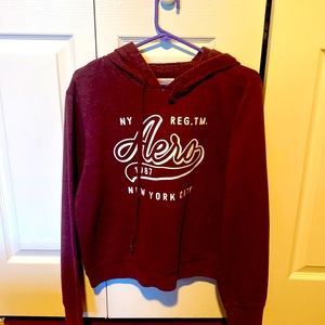 This is an Aero hoodie. It has a soft inside and warn only once.